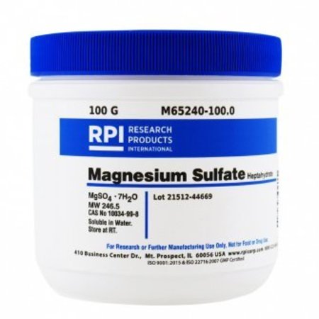RPI Magnesium Sulfate Heptahydrate, 100 G M65240-100.0